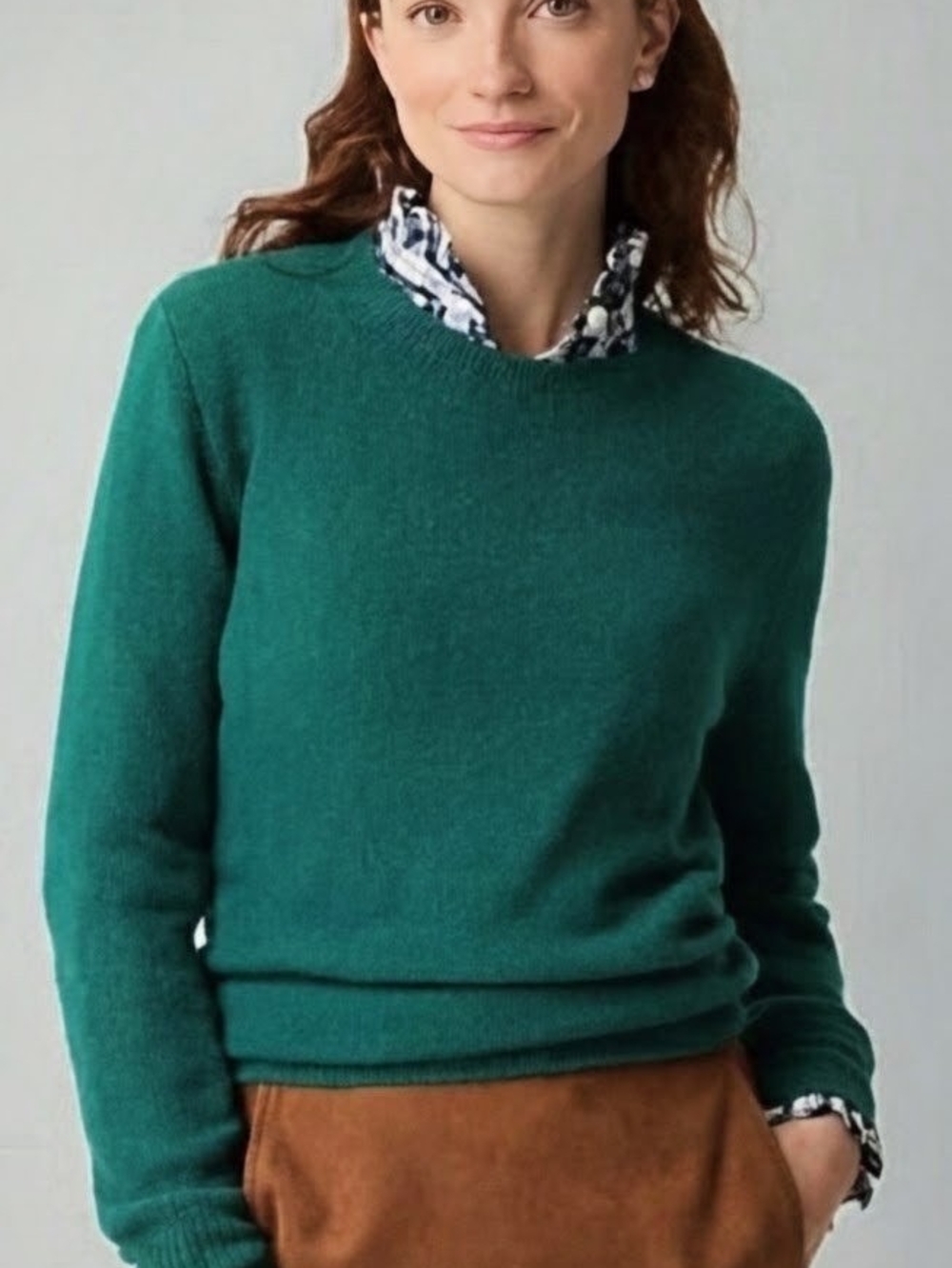 J.Crew Classic Cashmere Crewneck Pullover Sweater 💚 Size Medium